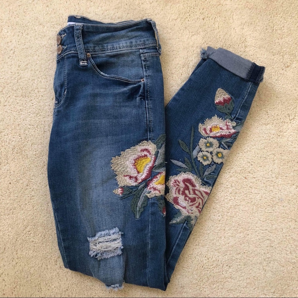 YMI Embroidered Jeans